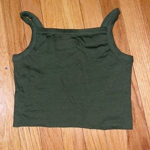 Cropped Green Tank Top